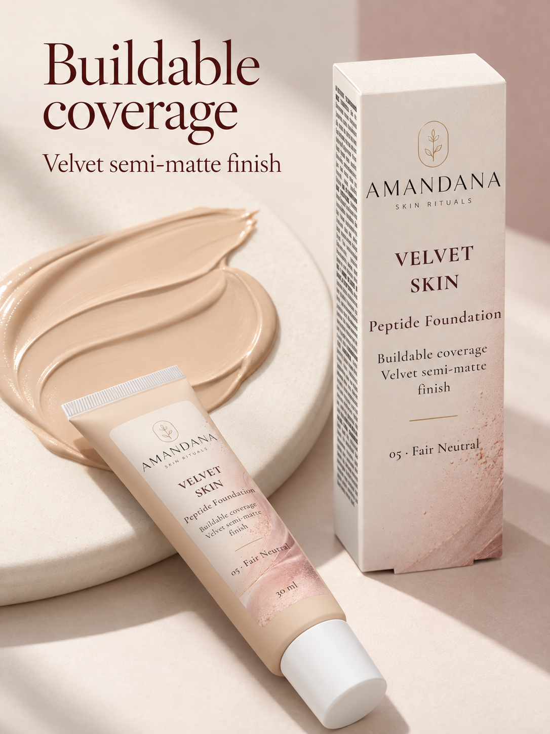 Velvet Skin Peptide Foundation | 30 ml